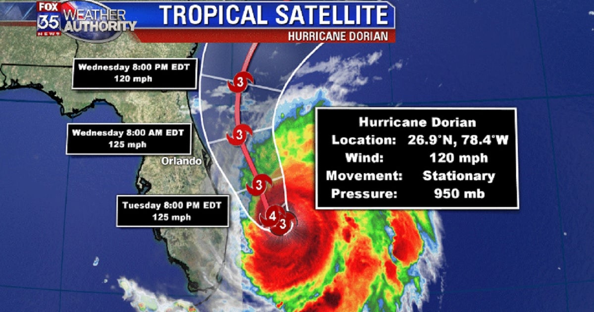 Dorian now Category 3 storm, Florida out of "Cone of Uncertainty" | FOX ...