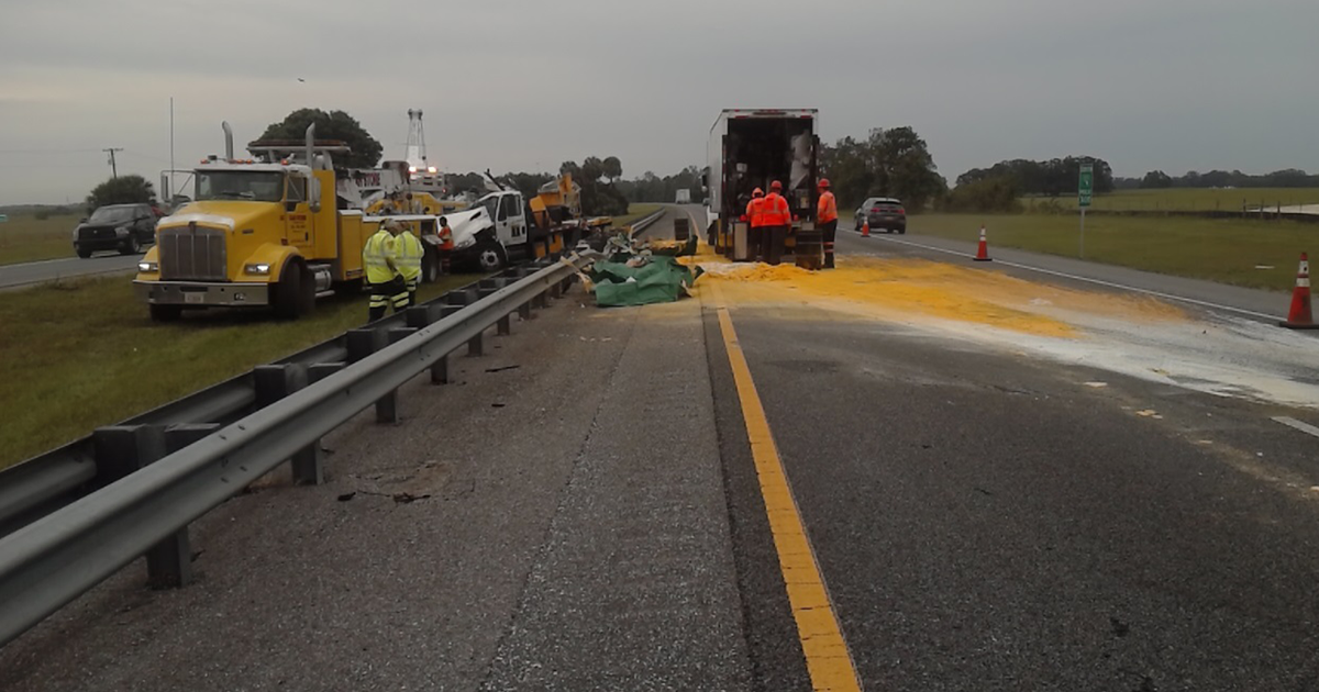 Semi crash pours paint onto the turnpike | FOX 35 Orlando
