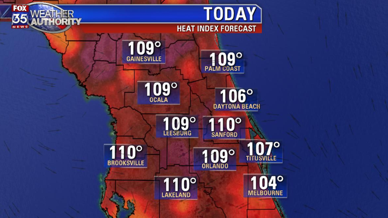 'Dangerous' heat advisory in effect for Central Florida, heat index