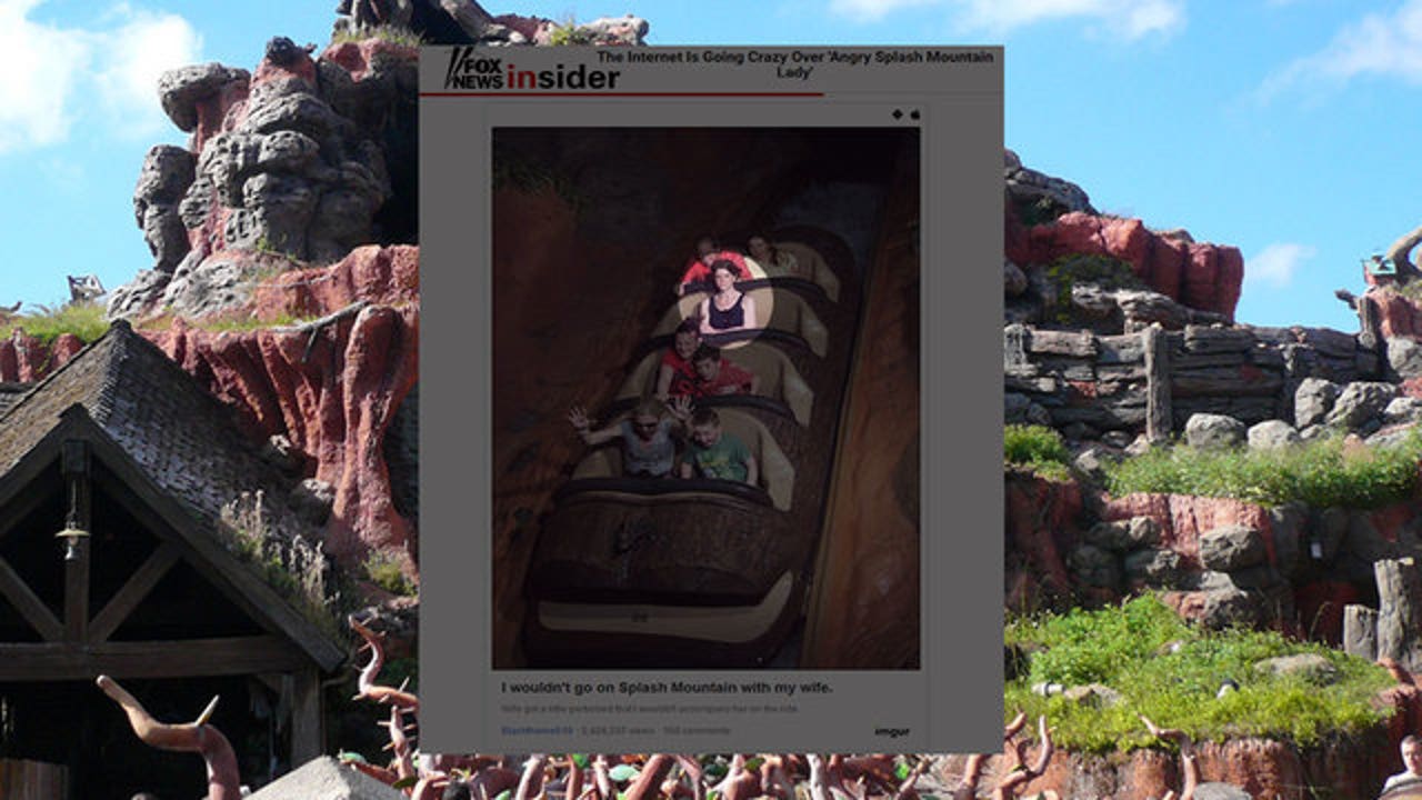 The is going crazy over 'Angry Splash Mountain Lady'