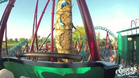 Front seat of Busch Gardens' new 'spin coaster'