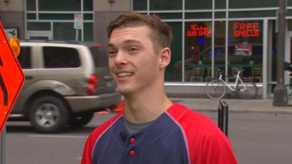 Twins ball boy makes incredible catch, saves fans behind him
