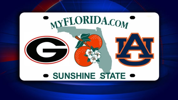 Florida may ok license plates that tout Georgia and Auburn