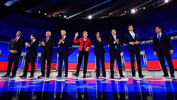 Fiery Democratic debate tackles health care, immigration, gun violence, as candidates attack Trump