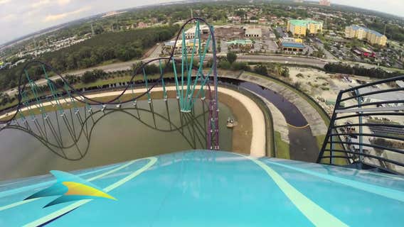 Sneak preview of Mako, the hyper-coaster at SeaWorld Orlando