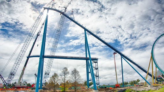 SeaWorld Orlando tops off 'hypercoaster' MAKO