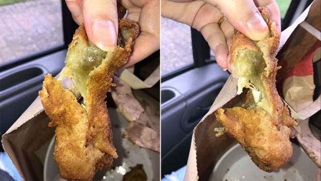 Woman claims KFC gave her green chicken: 'I'll probably be avoiding KFC for a while after this'