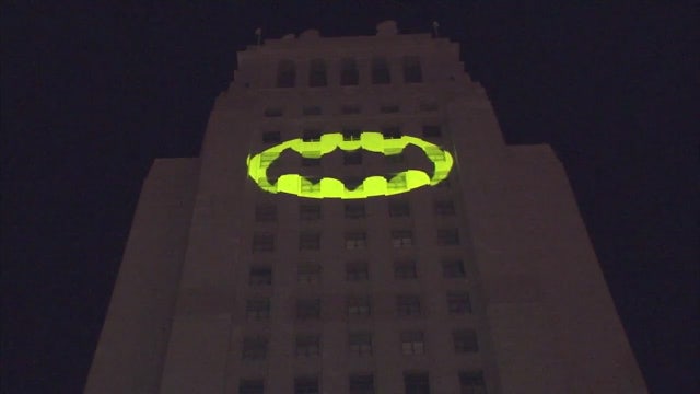 Bat-Signal lights up L.A. City Hall in honor of Adam West