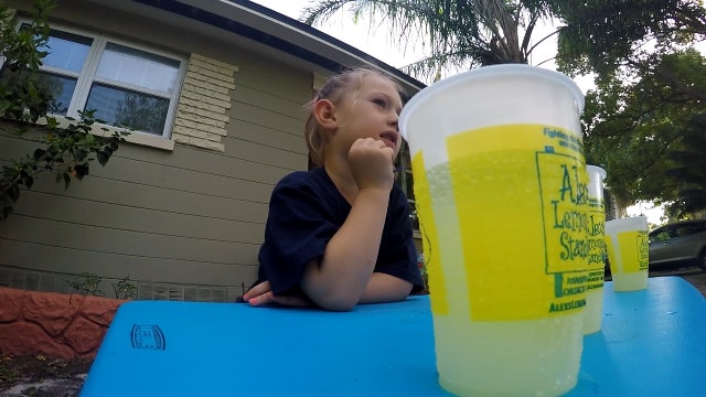 5-year-old survivor selling lemonade in St. Pete to help other kids fight cancer
