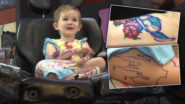 Girl with cancer takes a break from reality with magical -- but temporary -- tattoo session