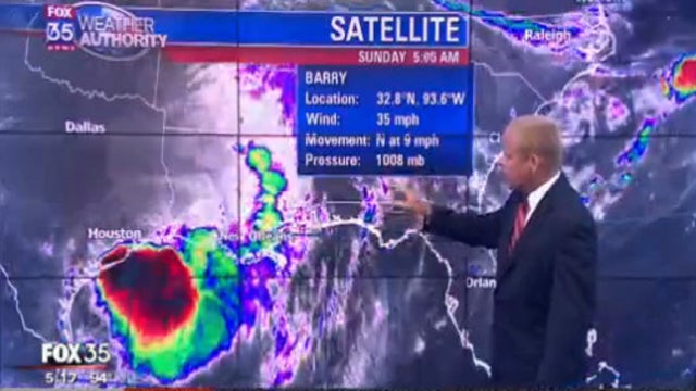 Barry weakens to tropical depression