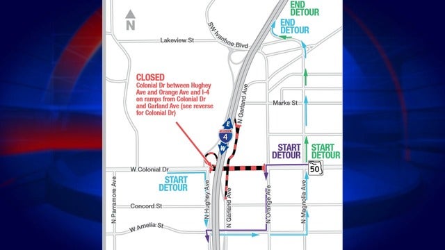 Portion of Colonial Drive shut down this weekend