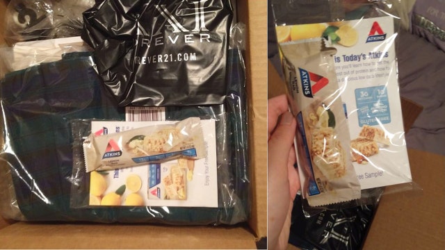 Twitter outraged after Forever 21 puts Atkins diet bars in online orders