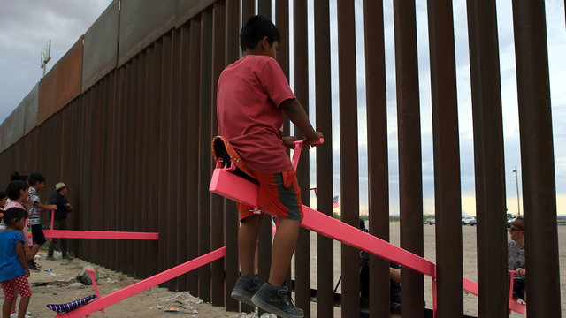See-saws at the U.S.- Mexico border connects two nations with 'joy' and 'excitement'