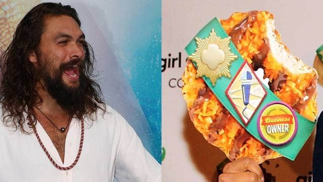 Girl Scout sells Jason Momoa Samoas