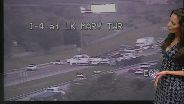 Heavy delays on I-4 westbound near Longwood