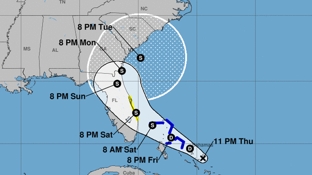 Tropical Storm Watch issued for much of Florida's east coast as disturbance approaches