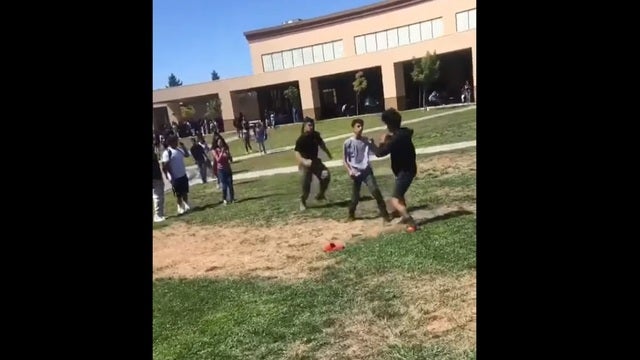 California Marine filmed violently tackling two brawling students to the ground