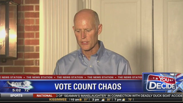 Scott files lawsuit, orders investigation of elections in 2 Florida counties