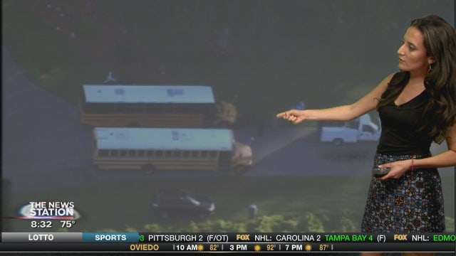 School bus and vehicle collide in Deltona