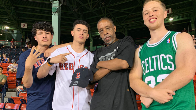 Teens praised for giving spare Red Sox ticket to homeless man