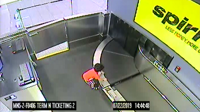 Video shows young boy riding baggage conveyor belt at Atlanta's airport