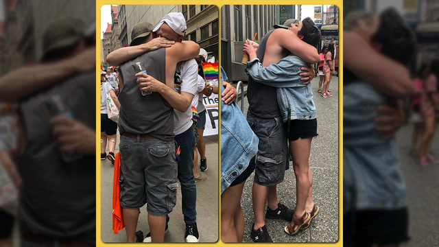Dad goes viral for giving hundreds of hugs at Pittsburgh Pride parade