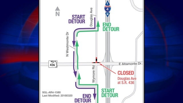 I-4 Ultimate Project: Douglas Avenue to close the weekend of April 6th
