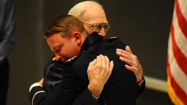 World War II vet, 101, commissions grandson during Air Force Academy graduation