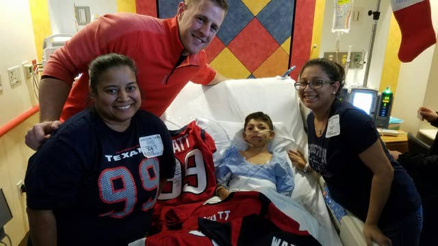 Texans star J.J. Watt goes the distance for a little boy injured in truck accident