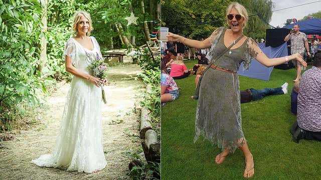 Bride cuts dress, dyes it green as way to keep wearing it: 'Too expensive to just wear once'