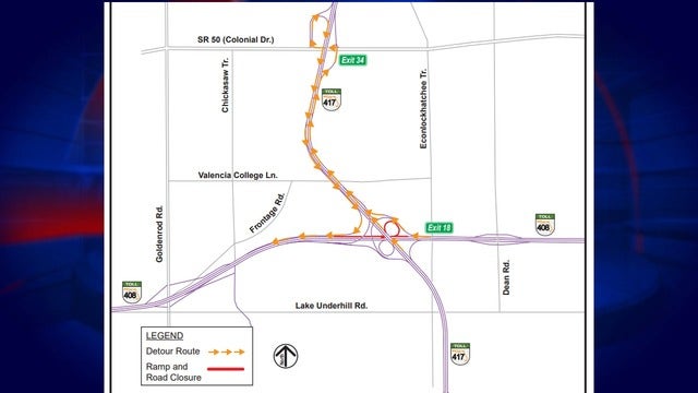 Traffic Alert: Rolling roadblocks and detours on S.R. 408 and S.R. 417