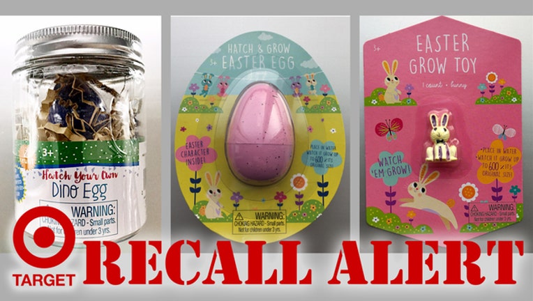 Target recalls water absorbing Easter toys