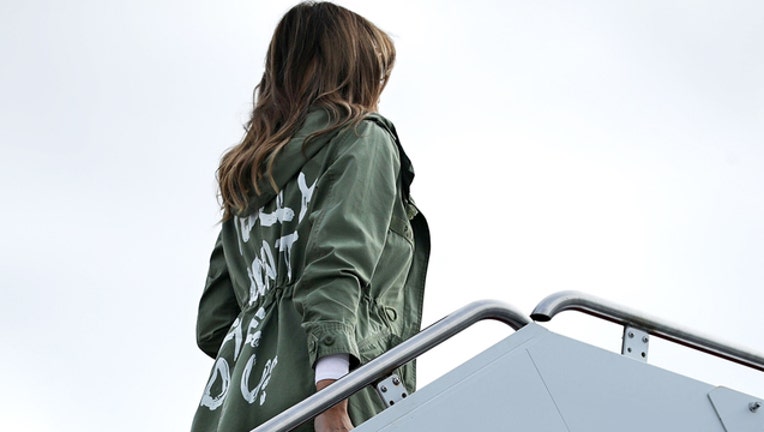 11a90f51-Melania Trump jacket (GETTY IMAGES)-401720