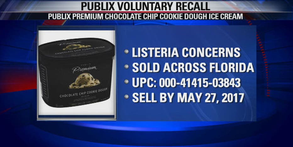 Recall Publix Chocolate Cookie Dough Ice Cream