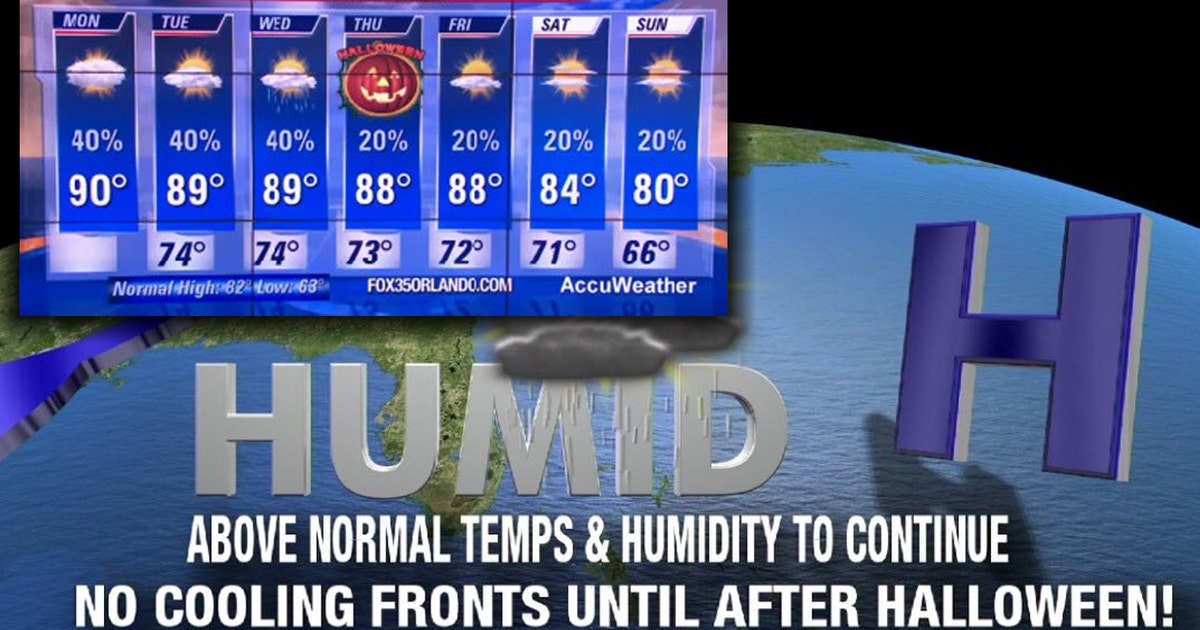 Humid Halloween expected, cooler weather could arrive by the weekend ...