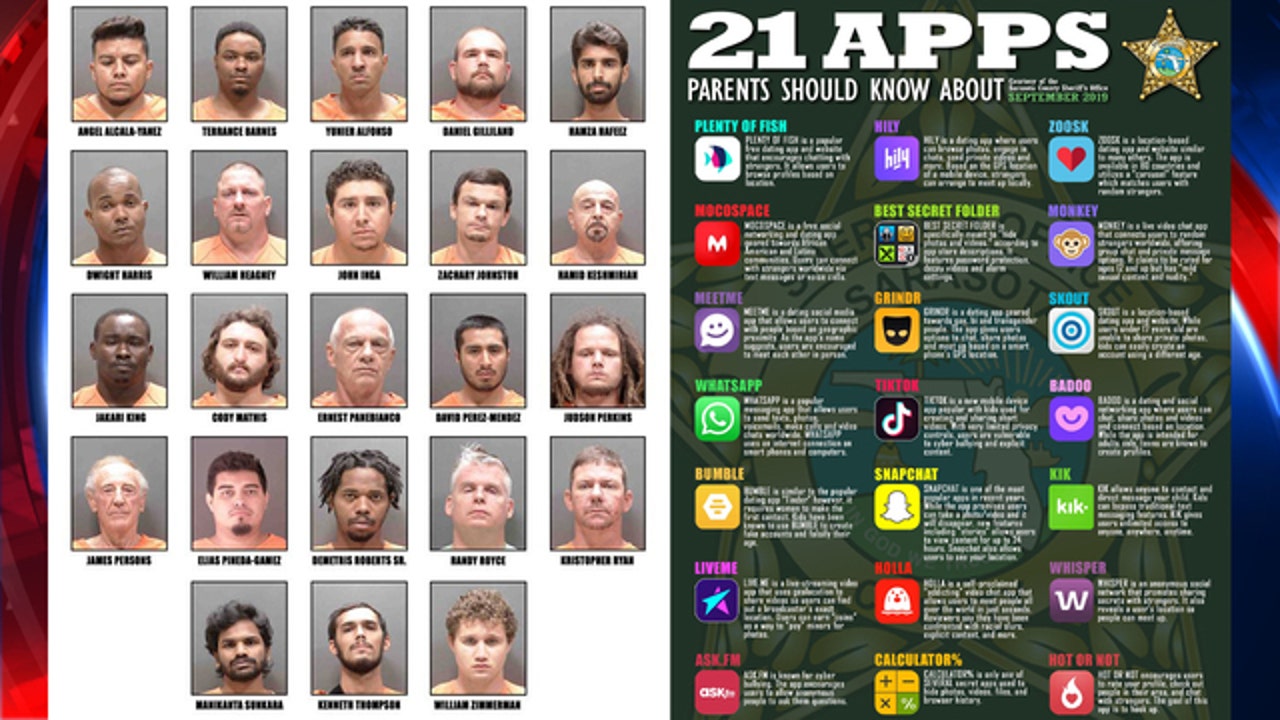 Sarasota sheriff warns parents about more apps following arrest of 23 suspected child predators
