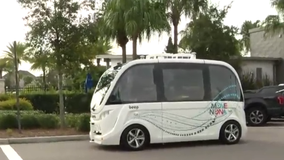 Central Florida's first autonomous buses begin routes in Lake Nona