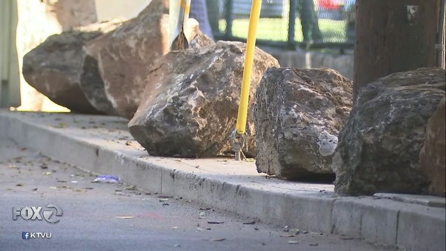 Boulders placed on San Francisco sidewalk to keep homeless residents away