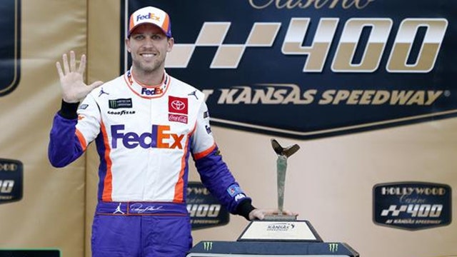 Hamlin wins chaotic NASCAR cut-off race at Kansas Speedway