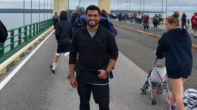 Marine walks more than 800 miles around Lake Michigan in 42 days to raise awareness for veteran suicide