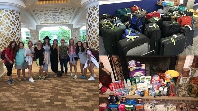 Ga. bride turns bachelorette party into Dorian relief mission