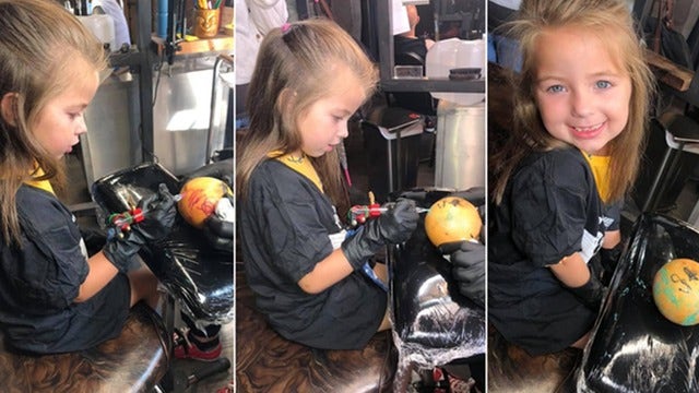 5-year-old girl with leukemia lives out dream as tattoo artist at Cleveland shop