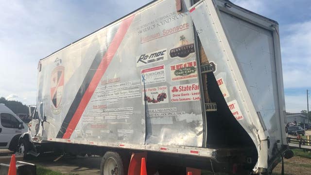 Leesburg H.S. gets donation to buy new truck after old truck was hit by suspected drunk driver