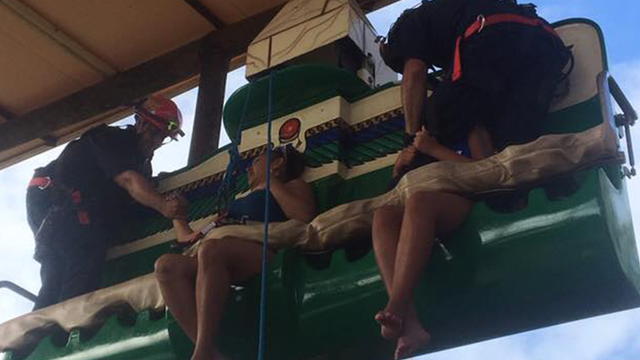 Florida firefighters rescue women stuck on Legoland ride