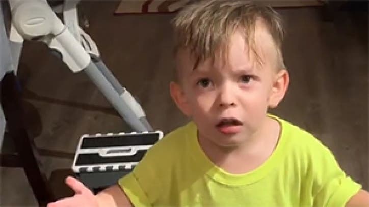 Boy, 2, can't believe mom would leave for work without kissing him goodbye, viral video shows