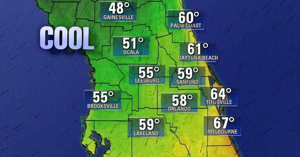 40s and 50s! Weekend cold front to drop temperatures for Central ...