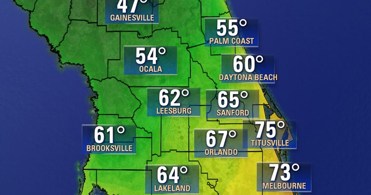 Finally fall! Cold front brings temperatures in Central Florida down to ...
