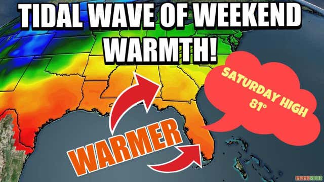 Rising temps to greet Central Floridians this weekend!