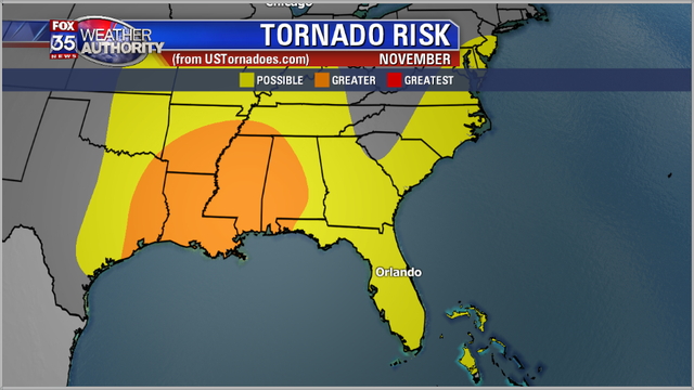 November Tornado Risk